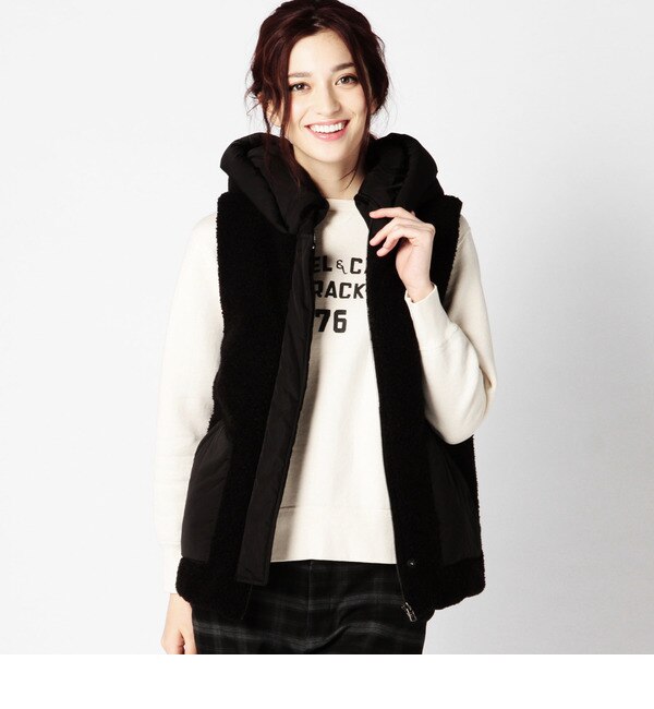 【ローズ バッド/ROSE BUD】 【カタログ掲載】(SEE U SOON)4258051 BOA HOODED VEST [送料無料]