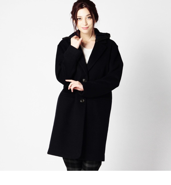 【ローズ バッド/ROSE BUD】 LC-15206 CHESTAR COAT W/HOODED [送料無料]