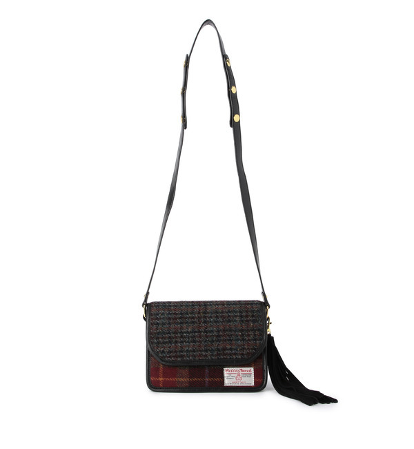 【ローズ バッド/ROSE BUD】 【カタログ掲載】（HARRIS TWEED × ROSE BUD）S-LR-15201 LEATHER SHOULDER W/TASSEL BAG [送料無料]