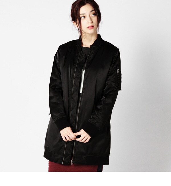 【ローズ バッド/ROSE BUD】 LC-15218 FRONT ZIP LONG ZIP COAT [送料無料]