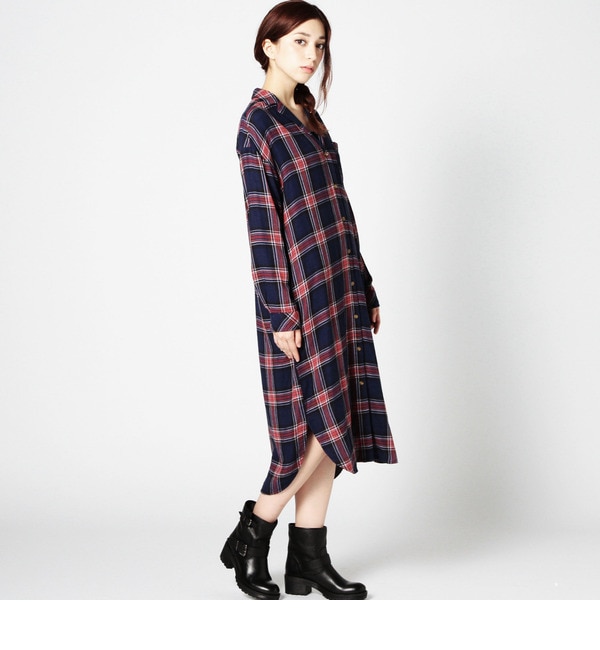 LOP-15206 C/RY LONG SHIRT DRESS