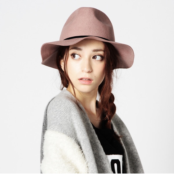 【ローズ バッド/ROSE BUD】 【カタログ掲載】(HHI HAT)486-1-116 NARROW RIBB FELT HAT [送料無料]