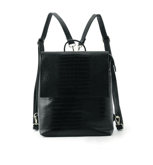 【ローズ バッド/ROSE BUD】 【カタログ掲載】YZ550043D CROCO EMBOSS 3WAY SQUARE BAG [送料無料]