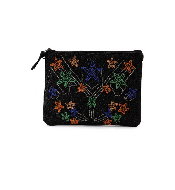 【ローズ バッド/ROSE BUD】 （FF BAGS）FFC-1634 BEADS WORK STARS CLUTCH BAG [送料無料]
