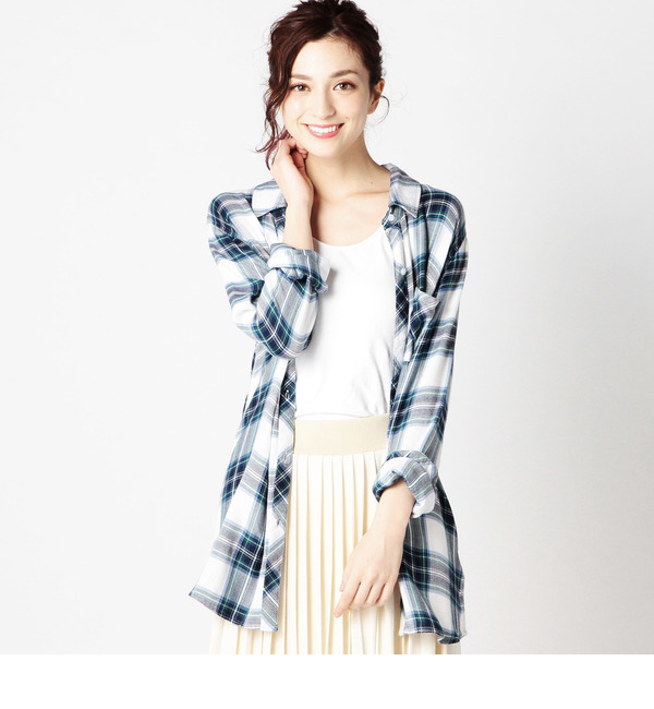 【ローズ バッド/ROSE BUD】 RW65550 HUNTER CHECK RAYON L/S SHIRT [送料無料]