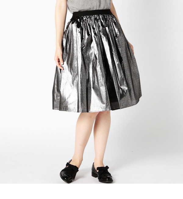 【ローズ バッド/ROSE BUD】 M8242 METALIC SKIRT [送料無料]