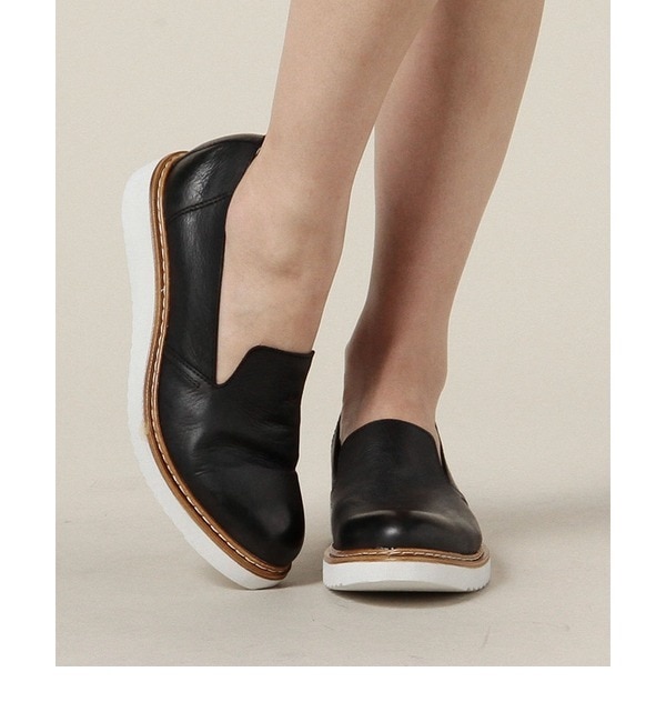 【ローズ バッド/ROSE BUD】 1301 LEATHER SLIPON W/WHT RUBBER SOLE [送料無料]