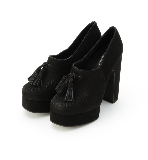 【カタログ掲載】(JEFFREY CAMPBELL FOR ROSE BUD)HA:F1584 SELF COVERED TUSSEL HEEL PUMPS