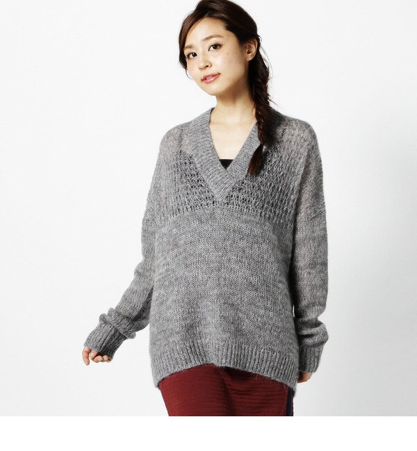 【ローズ バッド/ROSE BUD】 (SECOND FEMALE)ANN V NECK KNIT V/N TAIL SWEATER [送料無料]