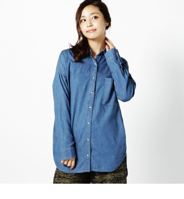 【ローズ バッド/ROSE BUD】 LSH-15201 1-PKT L/S BIG SHIRT [送料無料]