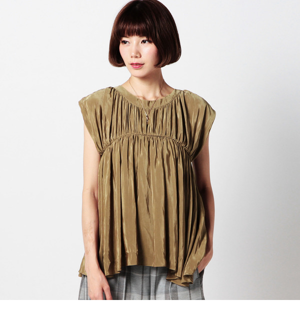 【ローズ バッド/ROSE BUD】 S-LBL-15205 SLV.LESS VOLUME GATHERED BLOUSE [送料無料]