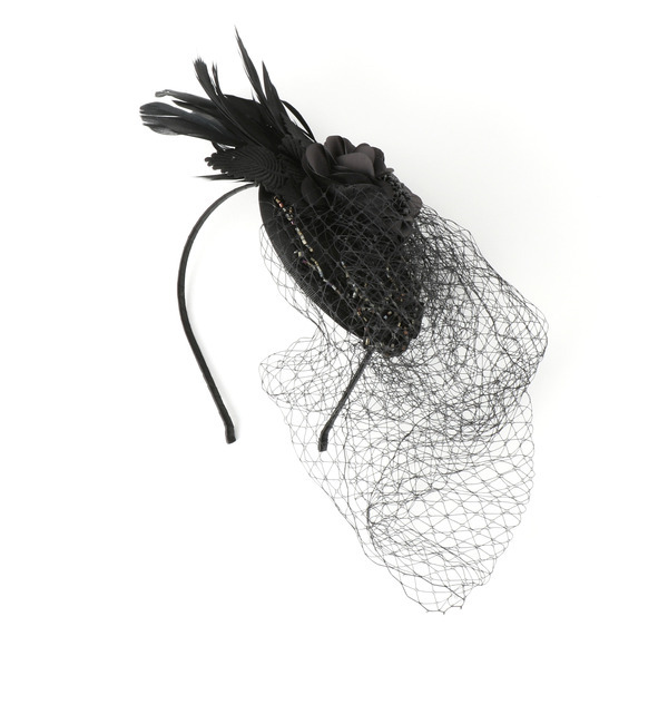 【ローズ バッド/ROSE BUD】 (LL ACCESSORIES)FL433 CORSAGE/FEATHER VEIL KATYUSHA [送料無料]