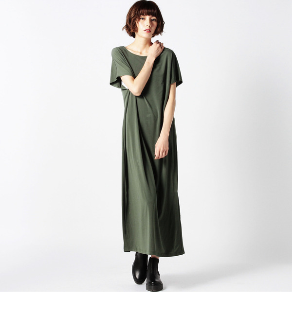 【ローズ バッド/ROSE BUD】 (SEEDS OF CALIFORNIA FOR RB)TW1557 P/SPANDEX SIDE SLIT MAXI DRESS [送料無料]