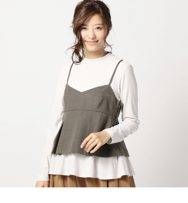 【ローズ バッド/ROSE BUD】 LBL-15223 TUCKED CAMISOLE BLOUSE [送料無料]