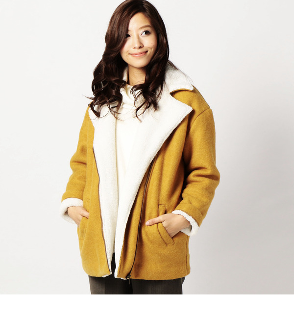 【ローズ バッド/ROSE BUD】 LC-15227 D/FACE RIDERS COAT [送料無料]