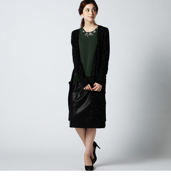 【ローズ バッド/ROSE BUD】 LK-15242 V/N L/S LONG CARDIGAN [送料無料]