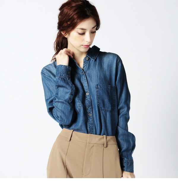 【ローズ バッド/ROSE BUD】 【カタログ掲載】(RAILS)RW74301C(65622) CARTER TENCEL CTN DENIM L/S [送料無料]