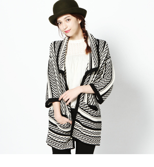 LK-15211 3/4SLV. CARDIGAN