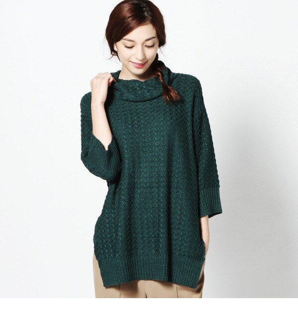 【ローズ バッド/ROSE BUD】 LK-15216 TURTLE/N 3/4SLV. WIDE P/O [送料無料]