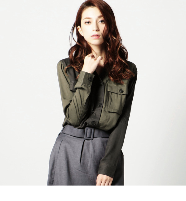 【ローズ バッド/ROSE BUD】 S-LSH-15204 MILITARY L/S SHIRT [送料無料]