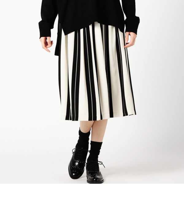 【ローズ バッド/ROSE BUD】 (DOLLY SEAN)M8227 D STRIPE MIDI SKIRT [送料無料]