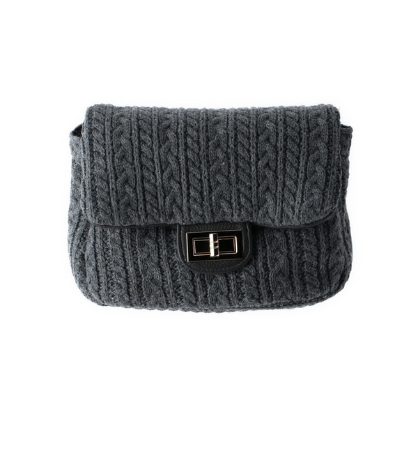 【ローズ バッド/ROSE BUD】 (LL ACCESSORIES)B1945B CABLE KNIT POCHETTE [送料無料]