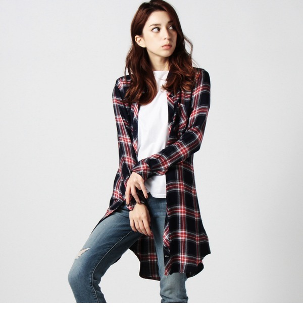 【ローズ バッド/ROSE BUD】 （RAILS）RW65532 NADINE LS CHECK TUNIC [送料無料]