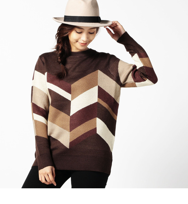 【ローズ バッド/ROSE BUD】 【大屋夏南さん着用カタログ掲載】【Sweet掲載】LK-15284 C/N PULLOVER [送料無料]