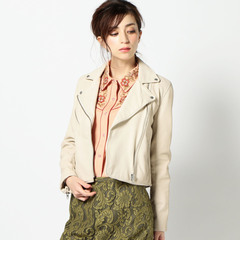 【ローズバッド/ROSEBUD】 【タブロイド掲載】ラムレザーライダースジャケット [送料無料]