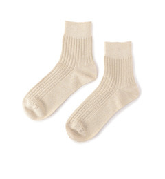 【ローズバッド/ROSEBUD】 ラメリブ編みソックス [3000円(税込)以上で送料無料]