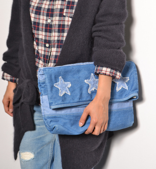 20/80×AMERICAN RAG CIE別注 デニム星条旗クラッチ