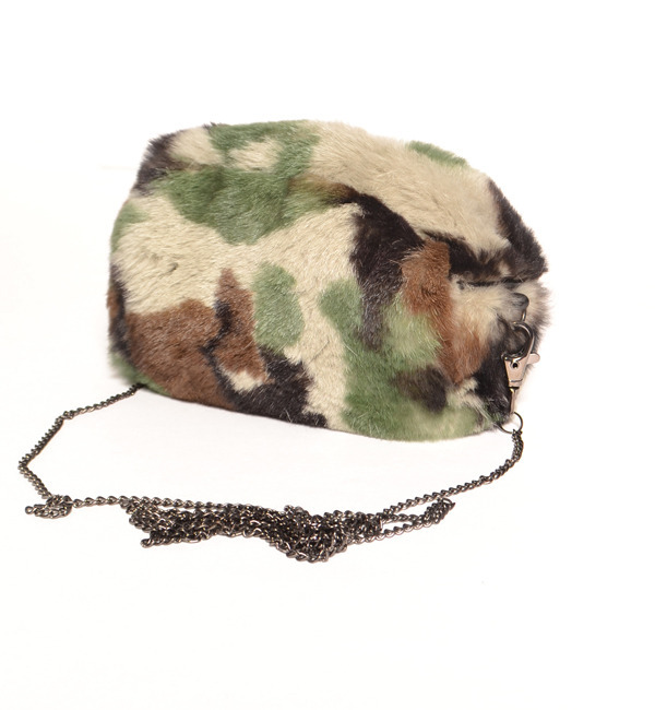 ラビットファーチェーンポシェット