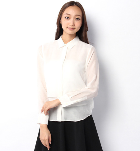 シフォンコンビブラウス