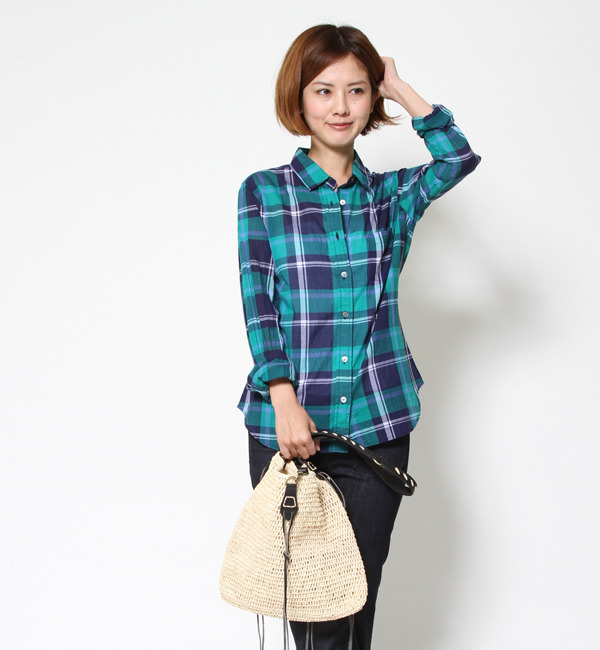 【WEB限定】コットンボイルプリントシャツ