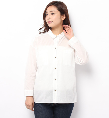 【アメリカンラグ シー/AMERICAN RAG CIE】 インディゴコットンブラウス [送料無料]