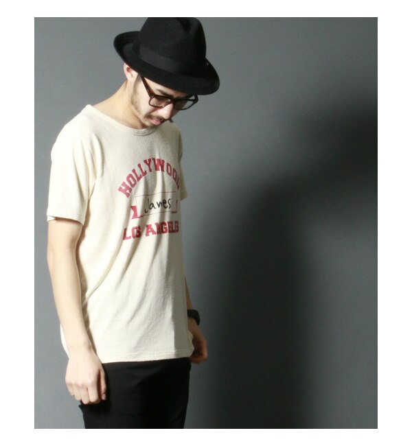 【WEB限定】AMERICAN RAG CIE シルク100%Ｔシャツ「HOLLYWOOD」