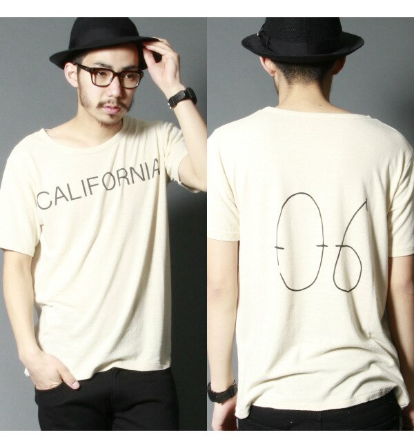 【WEB限定】AMERICAN RAG CIE シルク100%Ｔシャツ「CARIFORNIA」