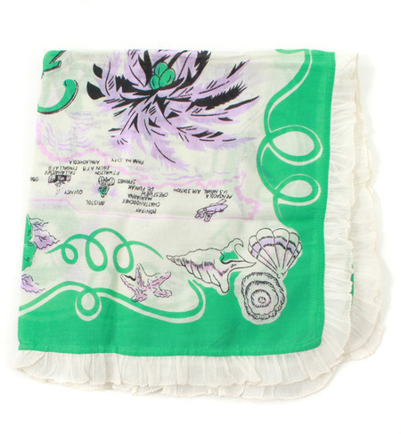 【アメリカンラグ シー/AMERICAN RAG CIE】 BINDUフロリダスカーフ柄フリルバンダナ [3000円(税込)以上で送料無料]