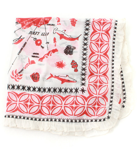 【アメリカンラグ シー/AMERICAN RAG CIE】 BINDUフィジースカーフ柄フリルバンダナ [3000円(税込)以上で送料無料]