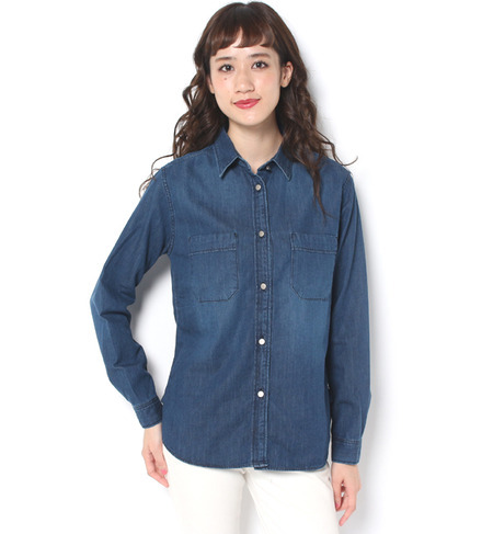 【アメリカンラグ シー/AMERICAN RAG CIE】 ライトOZデニムワークシャツ [送料無料]