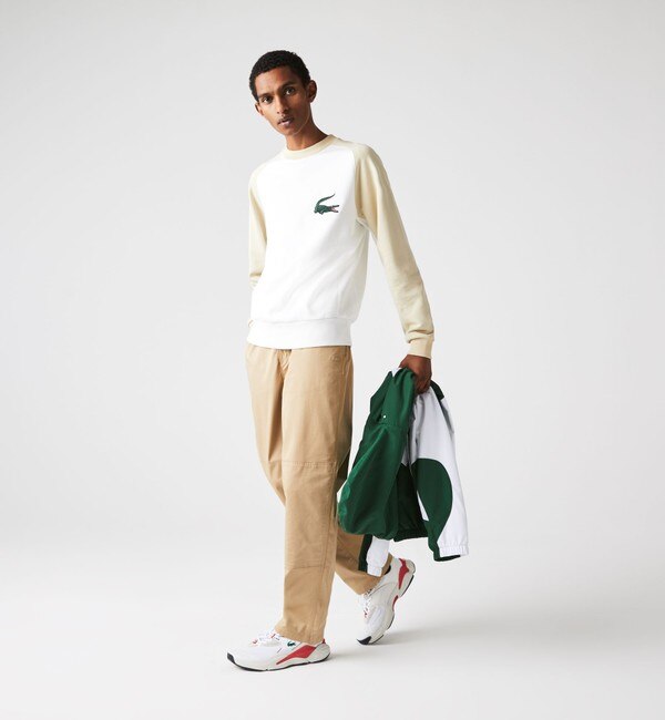 ヘリテージグラフィックステッチラグランクルーネックスウェット|LACOSTE(ラコステ)の通販｜アイルミネ