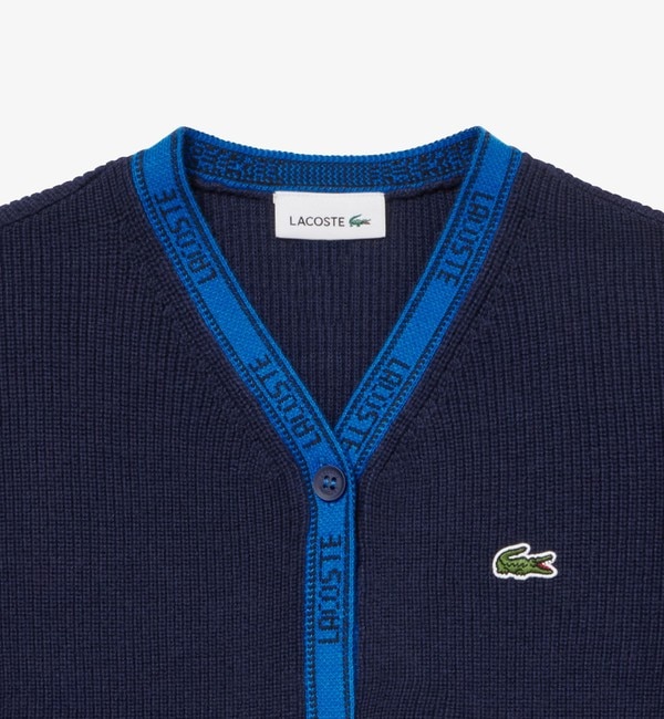 KIDSネームテーピングVネックカーディガン|LACOSTE(ラコステ)の通販｜アイルミネ