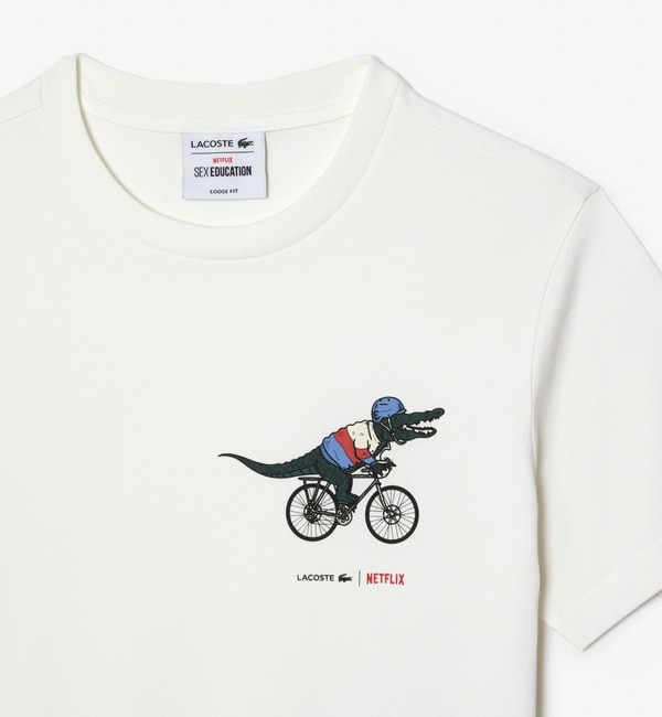 Lacoste x Netflix』 アレンジワニロゴレディースTシャツ|LACOSTE