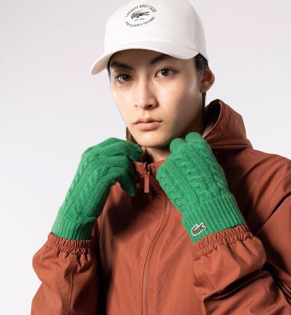 ファッションメンズお薦め|【ラコステ/LACOSTE】 ケーブルニットグローブ