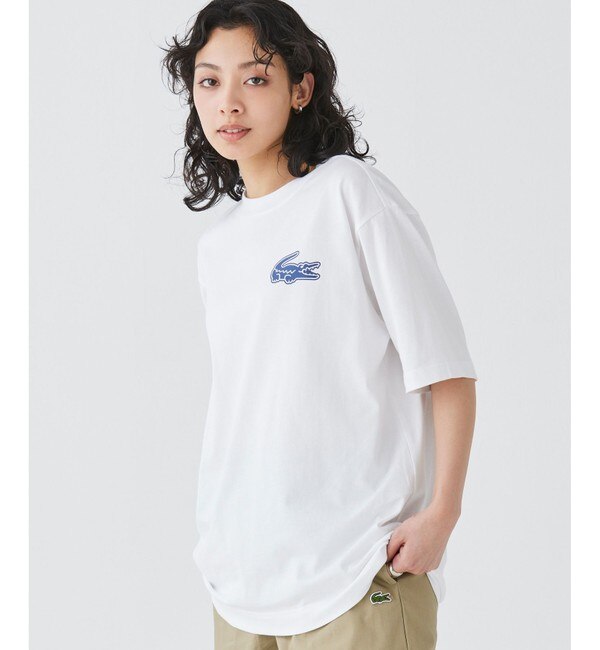 オンライン限定】LACOSTE オーバーサイズ バック プリント Tシャツ 