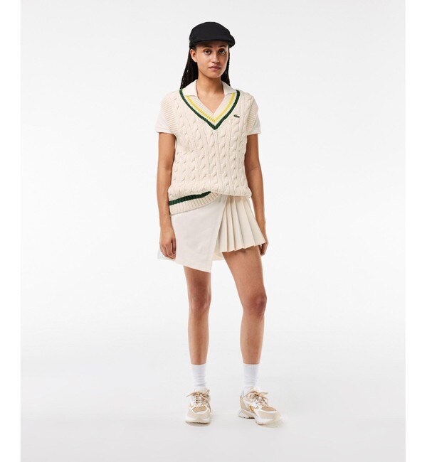 Vネックケーブルニットベスト|LACOSTE(ラコステ)の通販｜アイルミネ