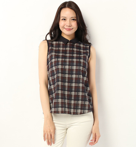 シャドーチェック襟付Ｐ／Ｏ