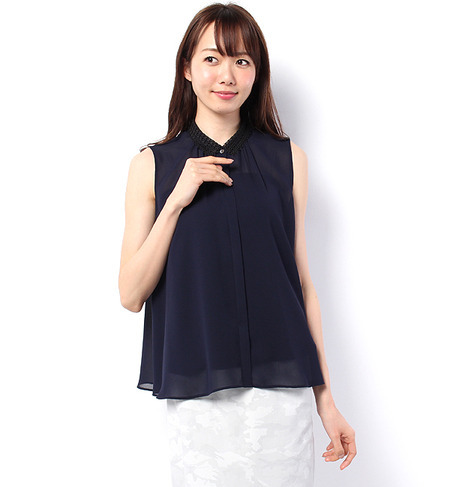 【ノーリーズ/NOLLEY’S】 【ONLINE SHOP限定カラー】レース衿ブラウス [送料無料]