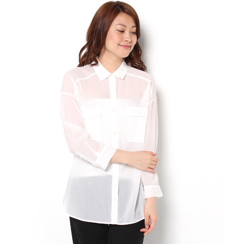 【ノーリーズ/NOLLEY’S】 ナチュラルシースルーシャツ [送料無料]