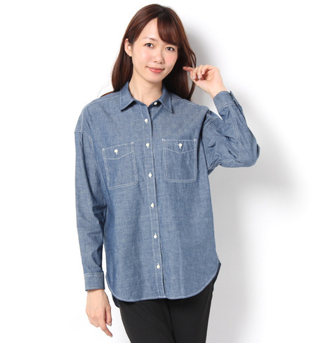 【ノーリーズ/NOLLEY’S】 インディゴダンガリーシャツ [送料無料]